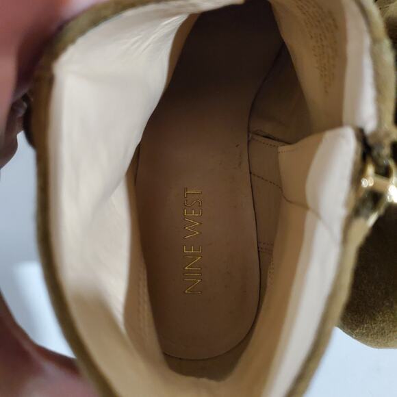 Nine West Zadan Suede Leather Kitten Heel Ankle Boots Size 6 Steampunk Victorian - Picture 8 of 11